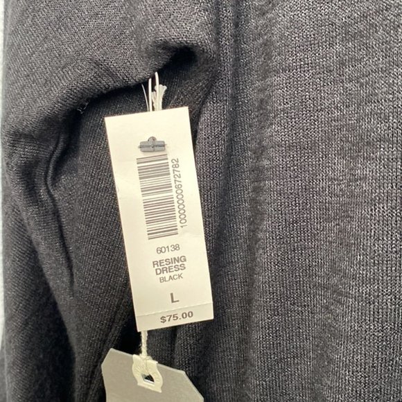 ❗️SOLD❗️ Wilfred Free Black Long Sleeve Mock Neck Resing Maxi Dress Size L - Picture 7 of 9